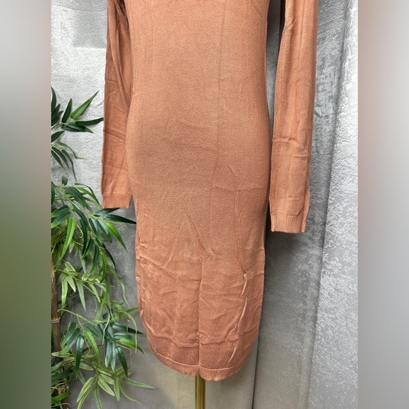 Scotch & Soda Maison Scotch Women’s Knit Crewneck Sweater Dress Brown Sz S - Picture 7 of 13